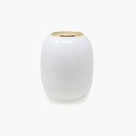 Chao - Murano glass vase - White matte and shiny