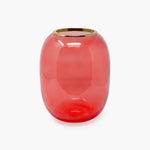 Chao - Murano glass vase - Red matte and shiny