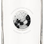 Bottiglia in vetro con medaglione di Murrine - Bianco e nero