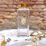 Bottiglia in vetro con medaglione in Murrine - Bianco e oro 24kt