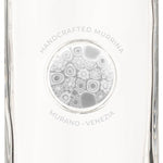 Bottiglia in vetro con medaglione in Murrine - Bianco