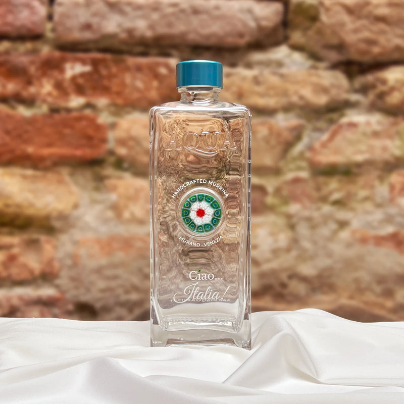 Bottiglia in vetro con medaglione di Murrine - Italia