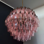 Damocle 140 pink - Poliedri - Vintage chandelier