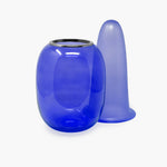 Chao - Murano glass vase - Blue matte and shiny
