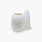 Chao - Murano glass vase - White matte and shiny