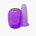 Chao - Murano glass vase - Violet matte and shiny