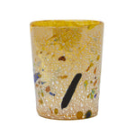 Artistic Venetian glass with silver leaf