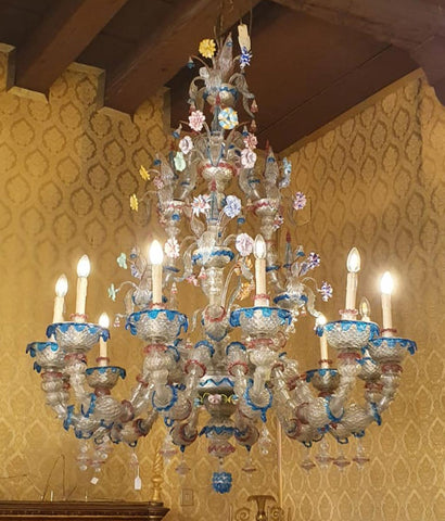 820 - Lampadario in vetro di Murano