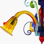 Multicolored Murano glass chandelier