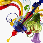 Multicolored Murano glass chandelier