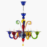 Multicolor Murano chandelier
