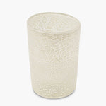Bicchiere veneziano "GOTO" SET - con argento craccato - Bianco