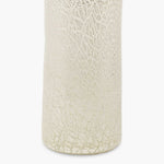 Caraffa in vetro di Murano - con argento craccato - Bianco