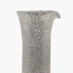 Caraffa in vetro di Murano - con argento craccato - Grigio