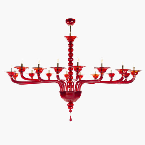 RED FIRE - lampadario Murano