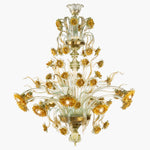 SOLE - Floral Murano chandelier