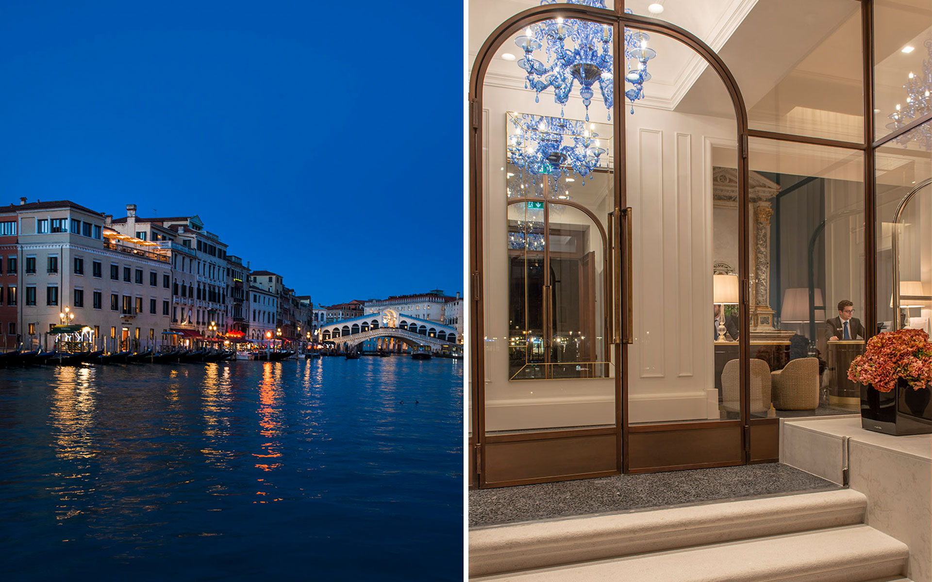 Palazzo Canova Hotel, Venice  | RIALTO BLUE | Murano Chandelier